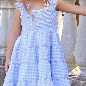 Hill house Charming Light Blue Gingham Kids Dress